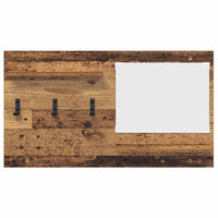 Appendiabiti a muro con specchio Legno vecchio 90 x 10 x 50 cm 874521