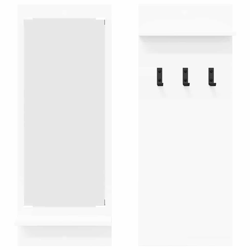 Appendiabiti a muro Bianco 70 x 10 x 90 cm Legno multistrato 874523
