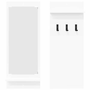 vidaXL Appendiabiti a muro Bianco 70 x 10 x 90 cm Legno multistrato