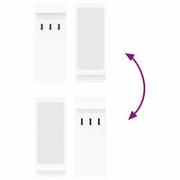 Appendiabiti a muro Bianco 70 x 10 x 90 cm Legno multistrato 874523