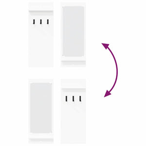 vidaXL Appendiabiti a muro Bianco 70 x 10 x 90 cm Legno multistrato