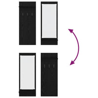 Appendiabiti a muro con lo scaffale Rovere nero 70 x 10 x 90 cm 874524