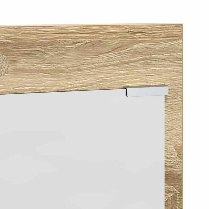 Appendiabiti a muro con specchio rovere sonoma 70 x 10 x 90 cm 874525