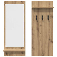 Appendiabiti a muro rovere artigianale 70 x 10 x 90 cm 874530