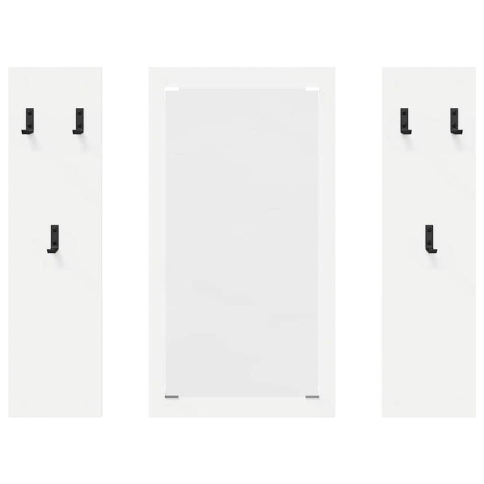 vidaXL Appendiabiti a muro Bianco 96 x 1.5 x 90 cm Legno multistrato