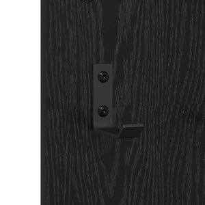 Appendiabiti a muro con specchio-Attaccapanni con specchio Rovere Nero 96 x 1,5 x 90 cm