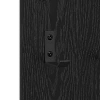 Appendiabiti a muro con specchio Rovere nero 96 x 1.5 x 90 cm 874532