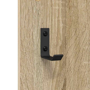 Appendiabiti a muro con specchio rovere sonoma 96 x 1.5 x 90 cm 874533