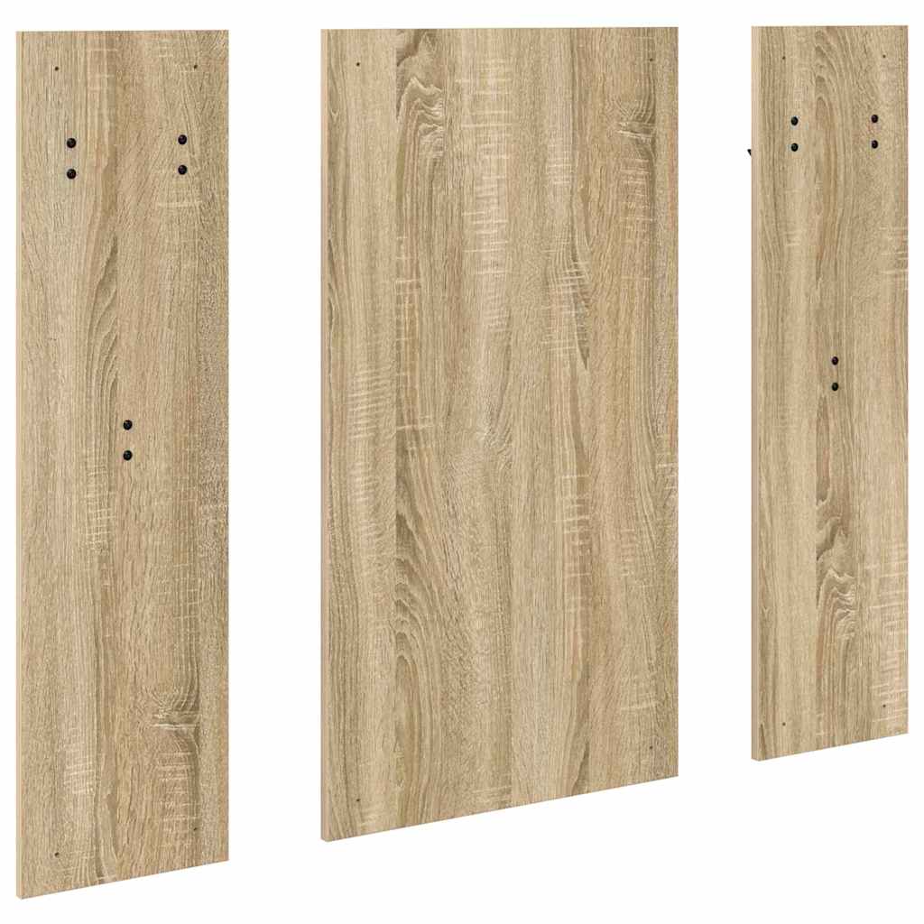 vidaXL Appendiabiti a muro con specchio rovere sonoma 96 x 1.5 x 90 cm