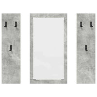 vidaXL Appendiabiti a muro Grigio cemento 96 x 1.5 x 90 cm