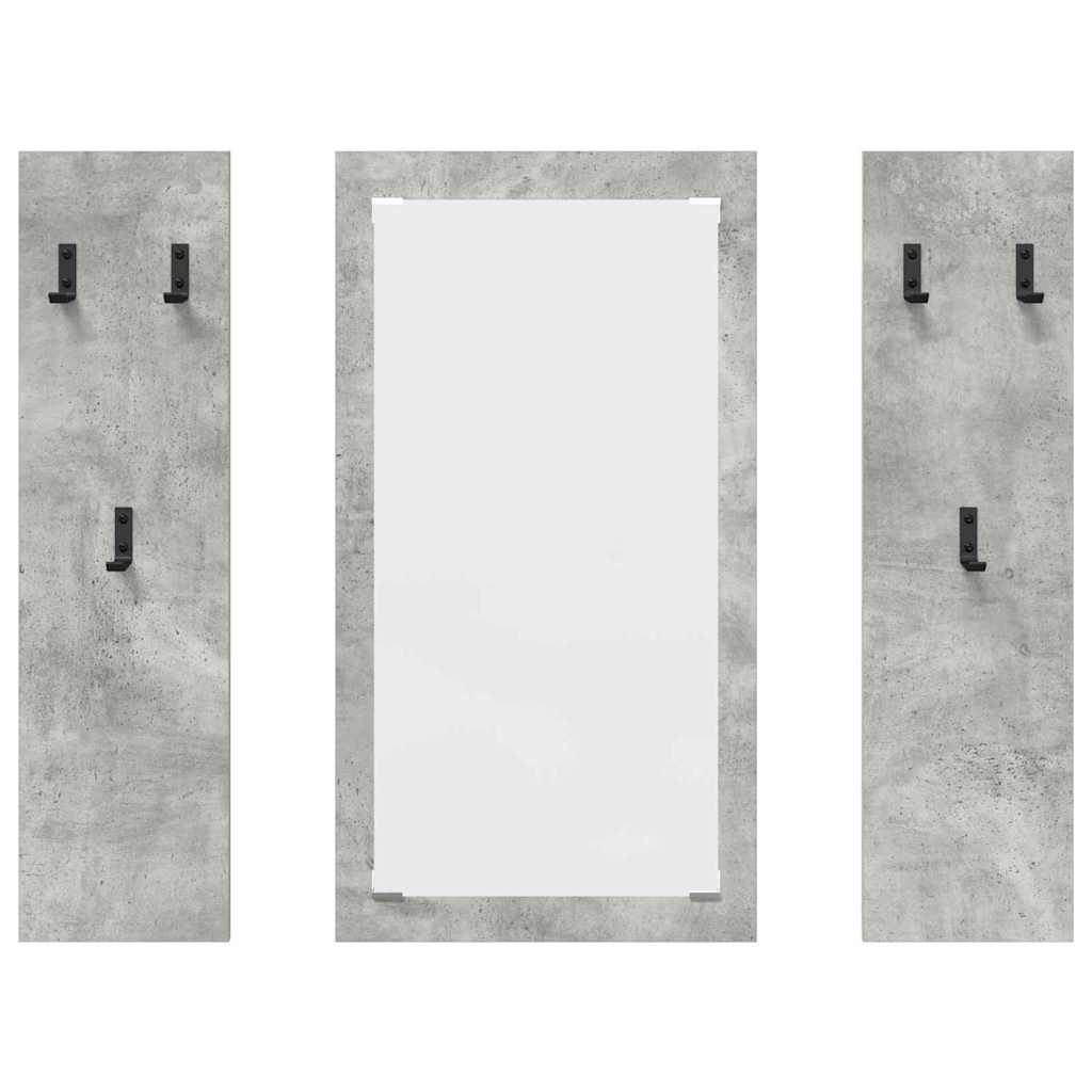 Appendiabiti a muro Grigio cemento 96 x 1.5 x 90 cm 874534