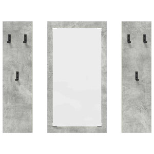 Appendiabiti a muro Grigio cemento 96 x 1.5 x 90 cm 874534