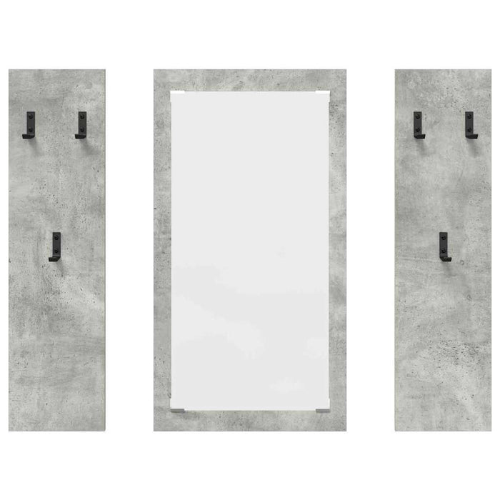 Appendiabiti a muro Grigio cemento 96 x 1.5 x 90 cm 874534