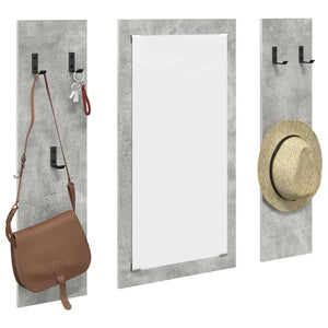 vidaXL Appendiabiti a muro Grigio cemento 96 x 1.5 x 90 cm