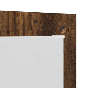 vidaXL Appendiabiti a muro con specchio Rovere fumo 96 x 1.5 x 90 cm