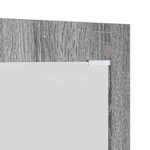 Appendiabiti a muro con specchio Grigio sonoma 96 x 1.5 x 90 cm 874536