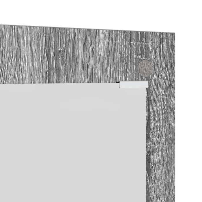 Appendiabiti a muro con specchio Grigio sonoma 96 x 1.5 x 90 cm 874536