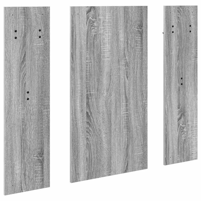 vidaXL Appendiabiti a muro con specchio Grigio sonoma 96 x 1.5 x 90 cm