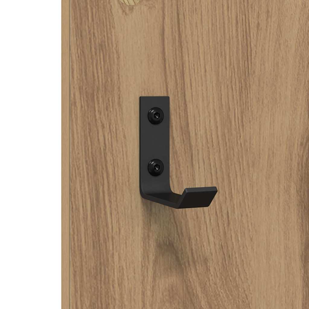 Appendiabiti a muro rovere artigianale 96 x 1.5 x 90 cm 874538