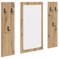 Appendiabiti a muro rovere artigianale 96 x 1.5 x 90 cm 874538