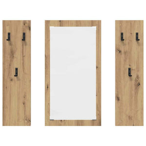 Appendiabiti a muro rovere artigianale 96 x 1.5 x 90 cm 874538