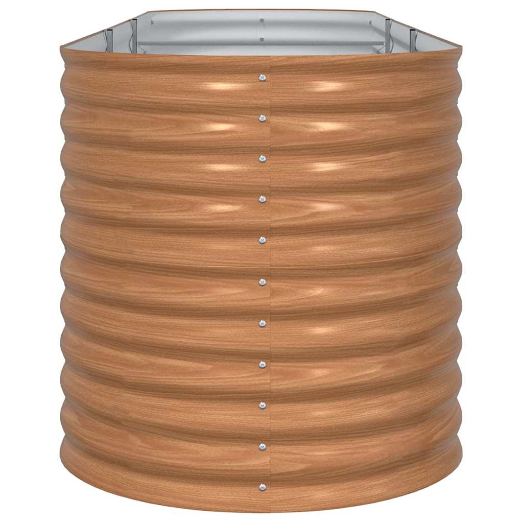 Letto rialzato da giardino Marrone 320 x 80 x 81 cm Acciaio 42011326