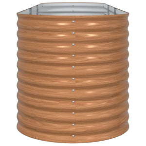 Letto rialzato da giardino Marrone 320 x 80 x 81 cm Acciaio 42011326