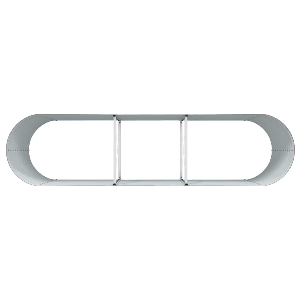 Letto rialzato da giardino Marrone 320 x 80 x 81 cm Acciaio 42011326