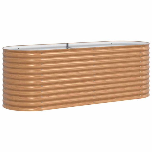 Letto rialzato da giardino Marrone 240 x 80 x 81 cm Acciaio 42011327