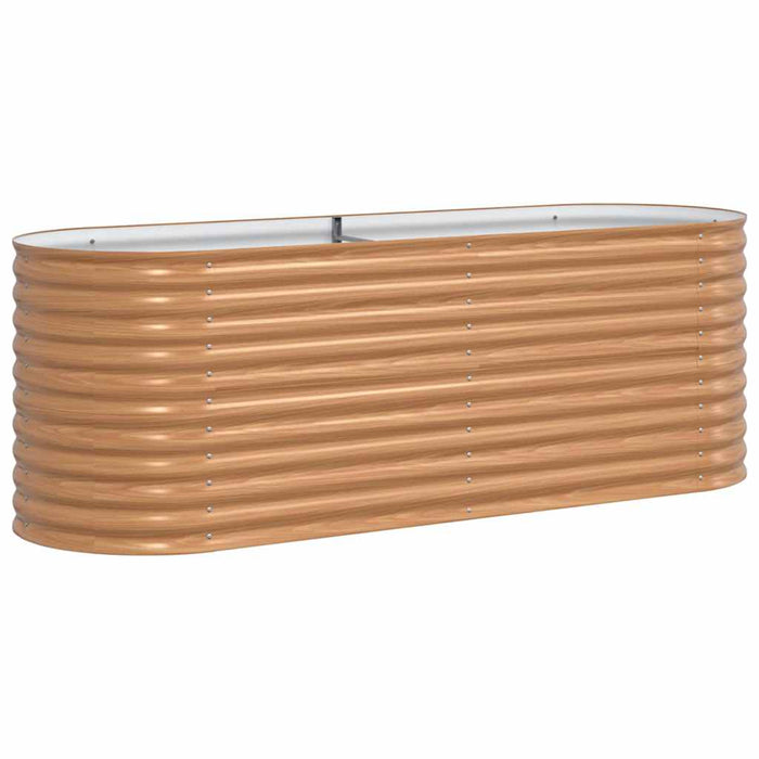 Letto rialzato da giardino Marrone 240 x 80 x 81 cm Acciaio 42011327