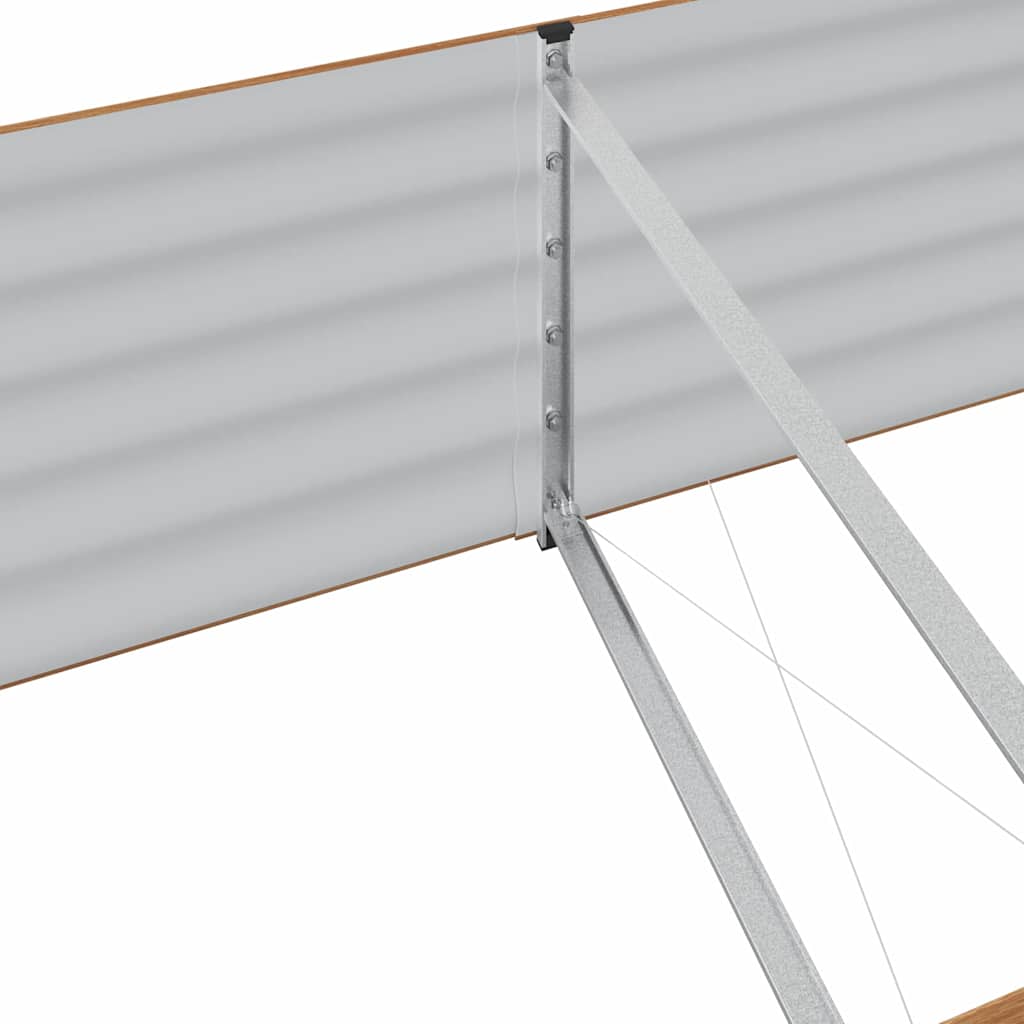 Letto rialzato da giardino Marrone 400 x 80 x 44 cm Acciaio 42011330