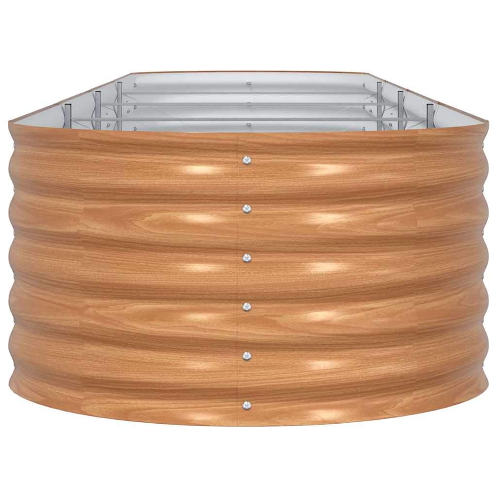 Letto rialzato da giardino Marrone 400 x 80 x 44 cm Acciaio 42011330