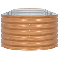 Letto rialzato da giardino Marrone 400 x 80 x 44 cm Acciaio 42011330