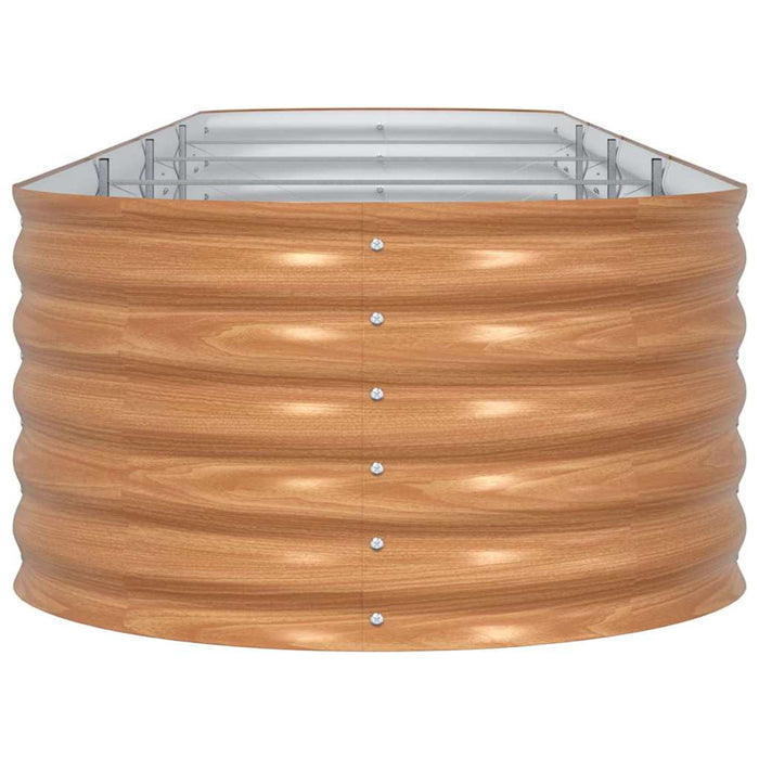 Letto rialzato da giardino Marrone 400 x 80 x 44 cm Acciaio 42011330