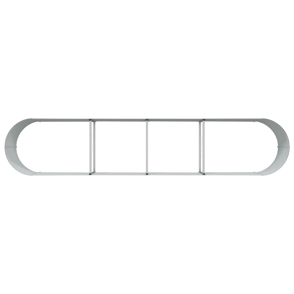 Letto rialzato da giardino Marrone 400 x 80 x 44 cm Acciaio 42011330