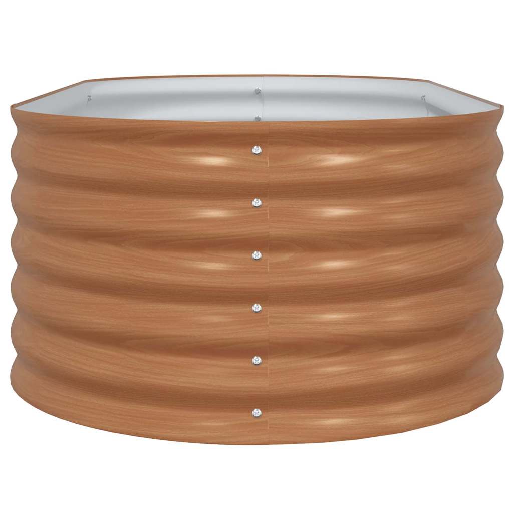 Letto rialzato da giardino Marrone 160 x 80 x 44 cm Acciaio 42011333