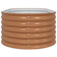 Letto rialzato da giardino Marrone 160 x 80 x 44 cm Acciaio 42011333