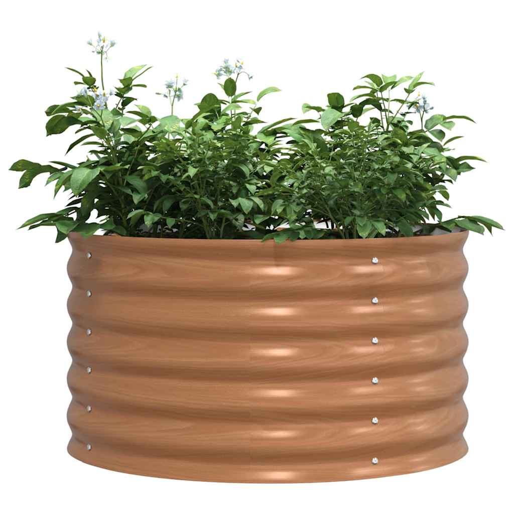 Letto rialzato da giardino Marrone 80 x 80 x 44 cm Acciaio 42011334