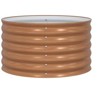 Letto rialzato da giardino Marrone 80 x 80 x 44 cm Acciaio 42011334