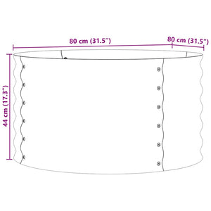 Letto rialzato da giardino Marrone 80 x 80 x 44 cm Acciaio 42011334