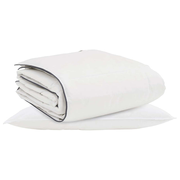 Duvet Invernale con cuscino 2 pcs Bianco Piuma d'anatra 3376153