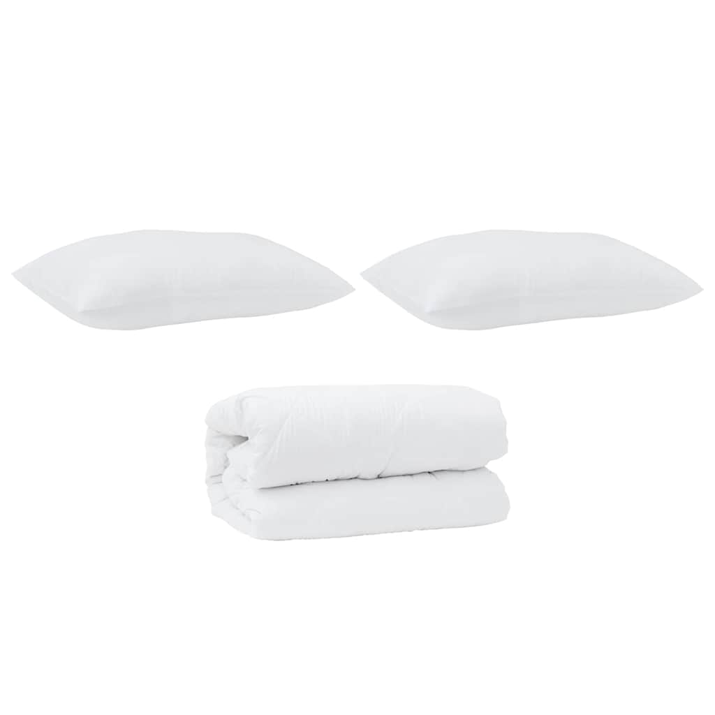 vidaXL Set di Piumoni con cuscino 2 pcs Bianco 135 x 200 cm Piume