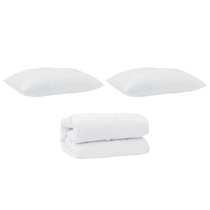 vidaXL Set di Piumoni con cuscino 2 pcs Bianco 135 x 200 cm Piume