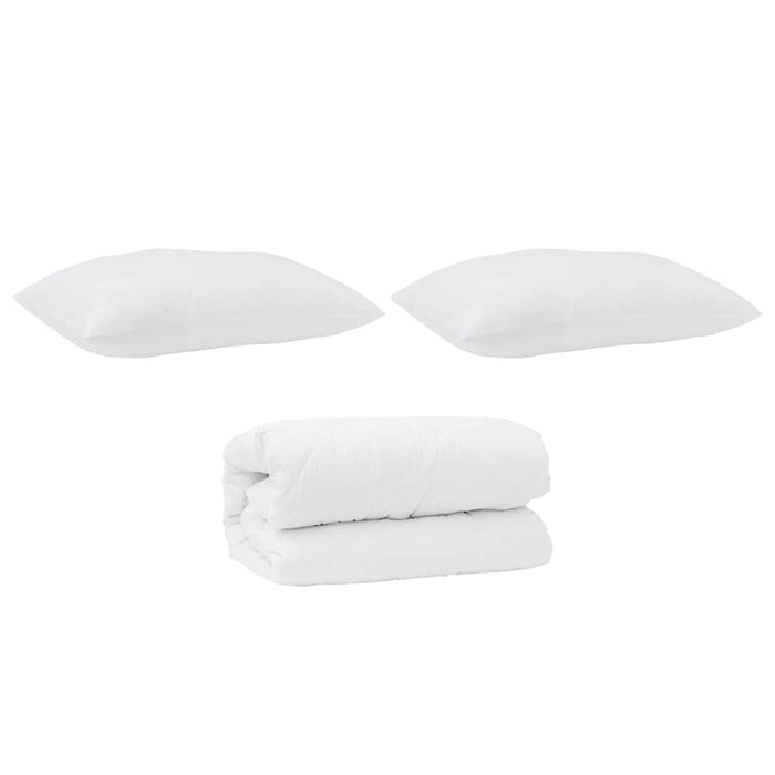 vidaXL Set di Piumoni con cuscino 2 pcs Bianco 140 x 200 cm Piume