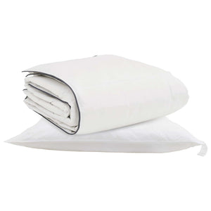 Duvet Invernale con cuscino 2 pcs Bianco Piuma d'anatra 3376165