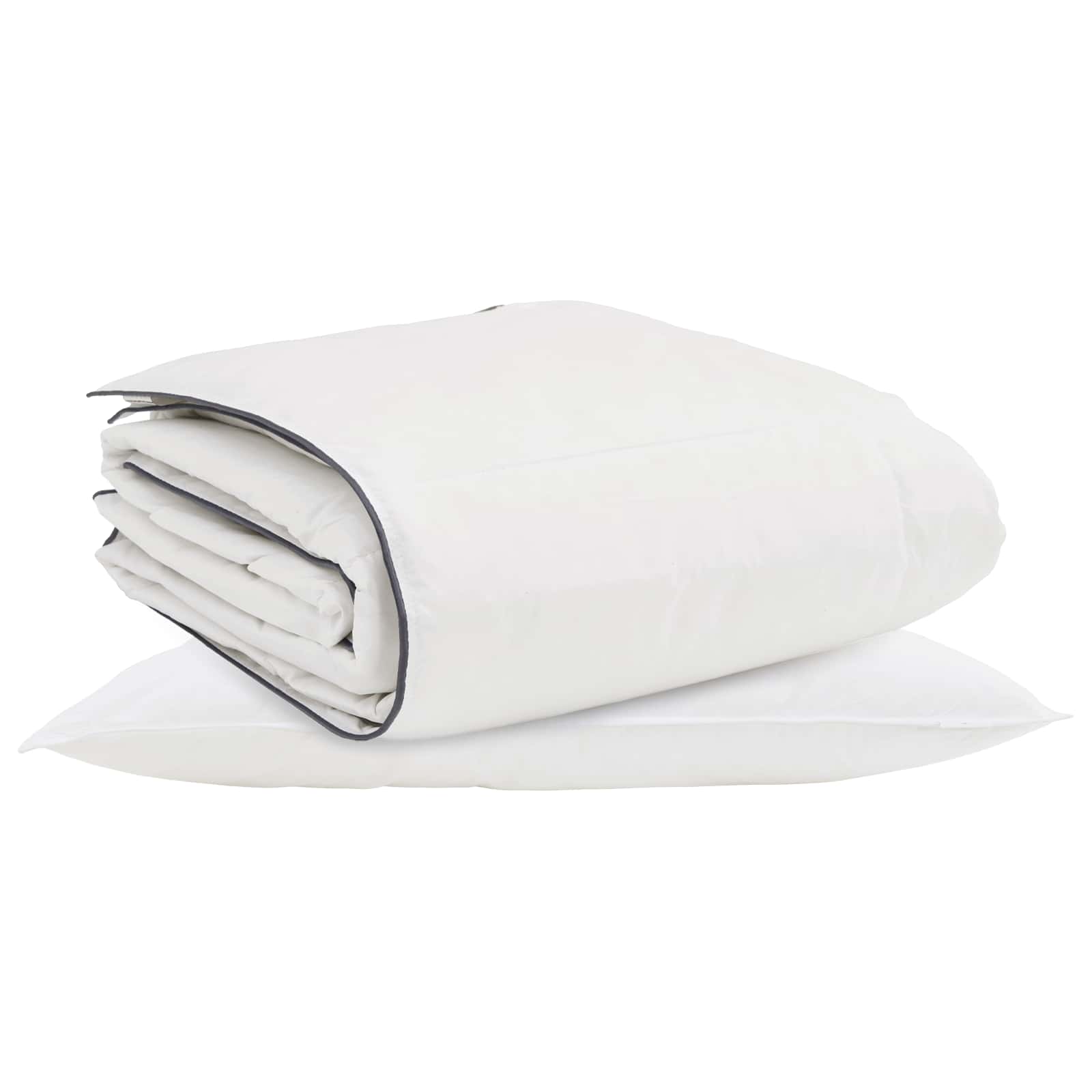 Duvet Invernale con cuscino 2 pcs Bianco Piuma d'anatra 3376167