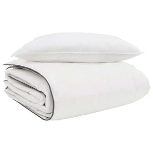 Duvet Invernale con cuscino 2 pcs Bianco Piuma d'anatra 3376171
