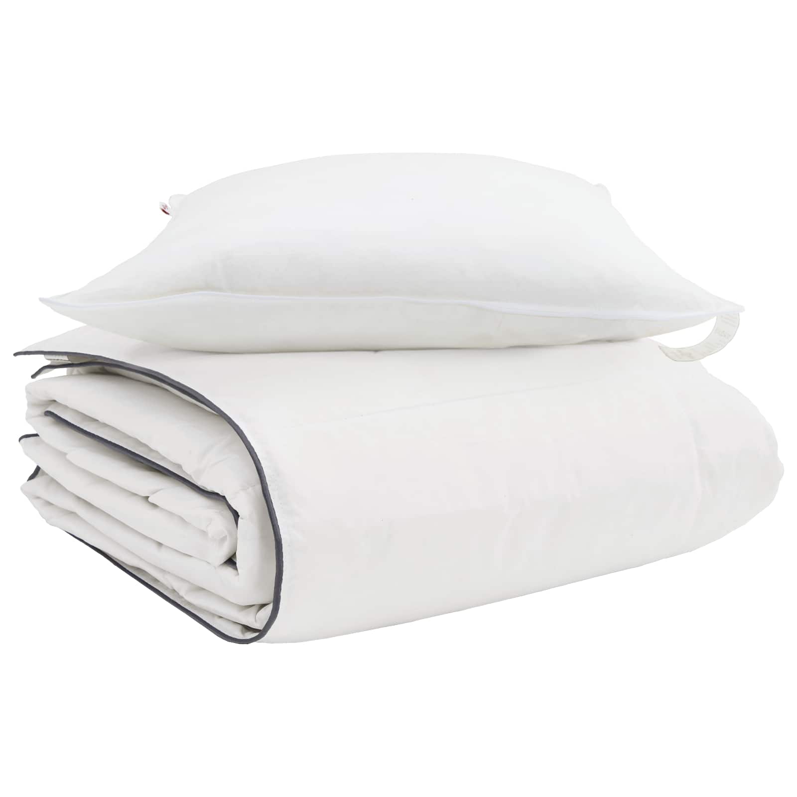 Duvet Invernale con cuscino 2 pcs Bianco Piuma d'anatra 3376175