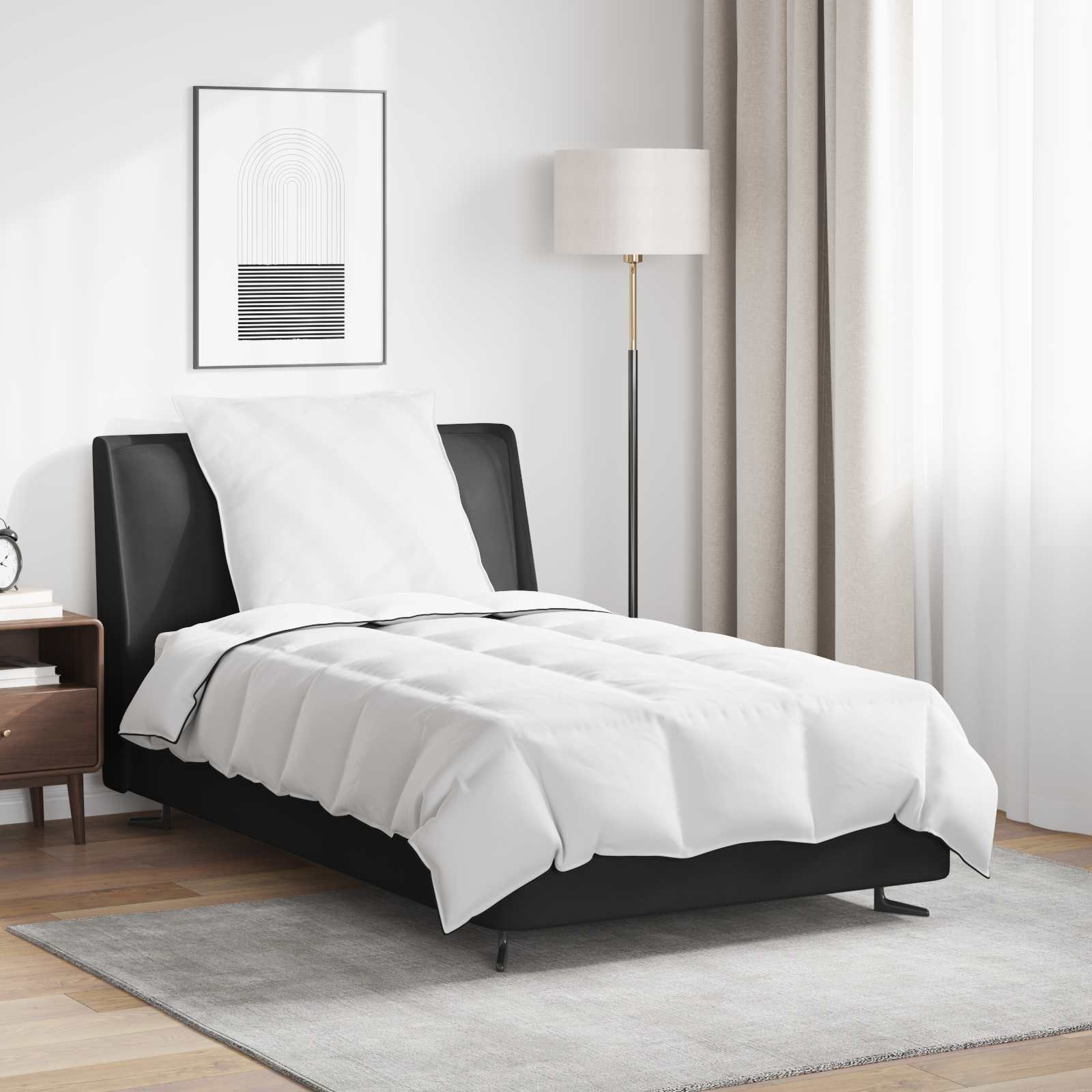 Duvet Invernale con cuscino 2 pcs Bianco Piuma d'anatra 3376179