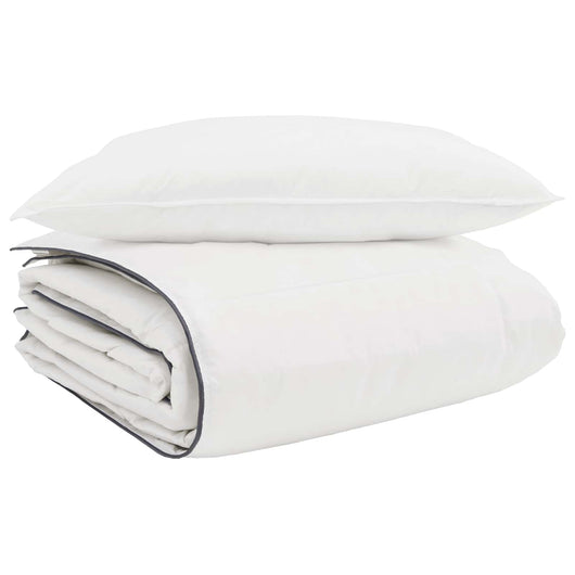Duvet Invernale con cuscino 2 pcs Bianco Piuma d'anatra 3376184
